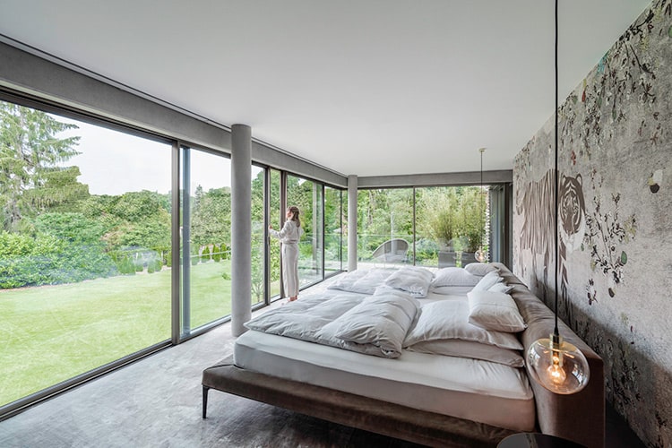 Schlafzimmer mit Cero Schiebefenstern